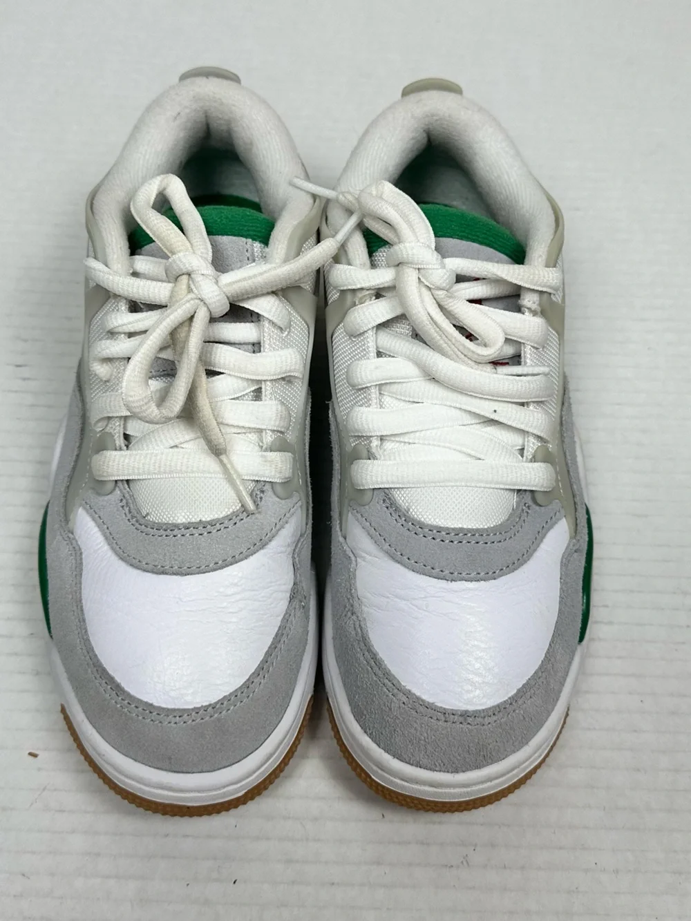 Nike Air Jordan 4 RM FQ7938-103 White/NeutralGrey/Wolf Grey/Pine Green Kids 4.5Y - Picture 2 of 15